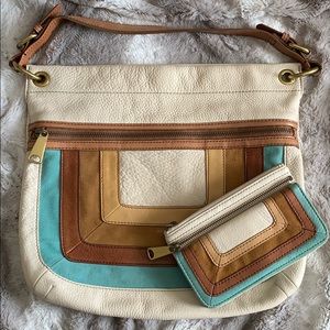 Fossil Patchwork Explorer Hobo Crossbody Wallet